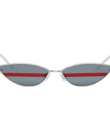 Gentle Monster Silver Stripe Poxy Sunglasses